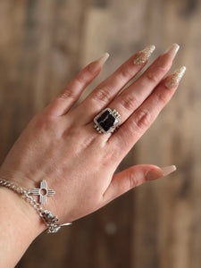 Zebra Jasper Sterling Silver Ring [Size 9]