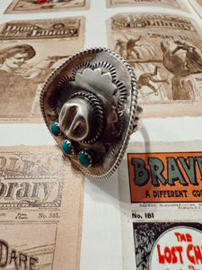 Sterling Silver Cowboy Hat Ring