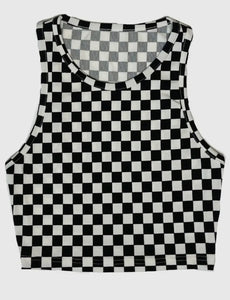 Checkered Crop Tank