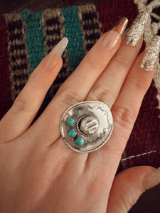 Sterling Silver Cowboy Hat Ring