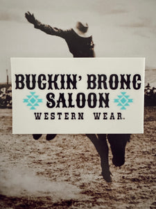 Buckin Bronc Saloon Sticker