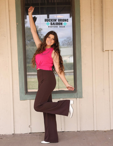 Pink Cropped Tank Top