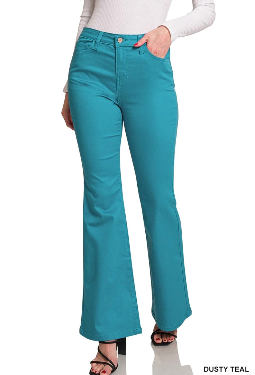 Teal Flare Jeans (S-3X)